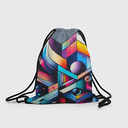 Рюкзак-мешок Геометрическое абстрактное граффити - нейросеть, цвет: 3D-принт