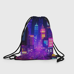 Рюкзак-мешок Город ночью, цвет: 3D-принт