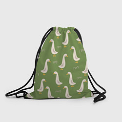 Рюкзак-мешок Утки на зеленой травке - паттерн, цвет: 3D-принт