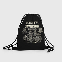 Рюкзак-мешок Олдскульный Харлей Дэвидсон, цвет: 3D-принт