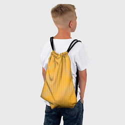 Рюкзак-мешок Жёлтый в маленькие белые полосочки, цвет: 3D-принт — фото 2
