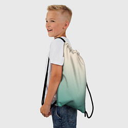 Рюкзак-мешок Градиент бежевый в бирюзовый, цвет: 3D-принт — фото 2