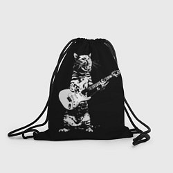 Рюкзак-мешок Кот играет на электрогитаре, цвет: 3D-принт