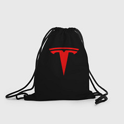 Рюкзак-мешок Tesla red logo, цвет: 3D-принт