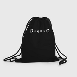 Рюкзак-мешок Diablo logo white, цвет: 3D-принт