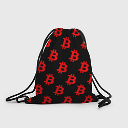 Рюкзак-мешок Bitcoin red logo money, цвет: 3D-принт