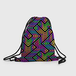 Рюкзак-мешок Линии лабиринта спектрального цвета, цвет: 3D-принт