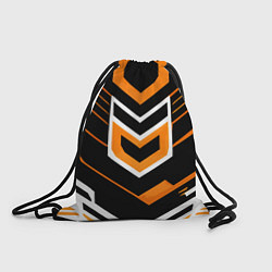 Рюкзак-мешок Полосы и оранжево-белый шестиугольник, цвет: 3D-принт