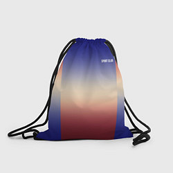 Рюкзак-мешок Красный-синий градиентный узор, цвет: 3D-принт