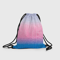 Рюкзак-мешок Tie-dye color gradient: pink-blue, цвет: 3D-принт