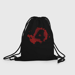 Рюкзак-мешок Left 4 Dead logo красный, цвет: 3D-принт