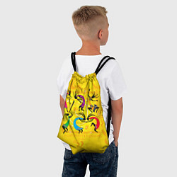 Рюкзак-мешок Танцующие Кокопелли, цвет: 3D-принт — фото 2
