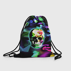 Рюкзак-мешок Цветной череп, цвет: 3D-принт