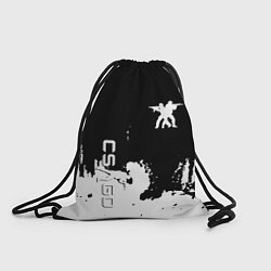 Рюкзак-мешок Контра белые лого, цвет: 3D-принт