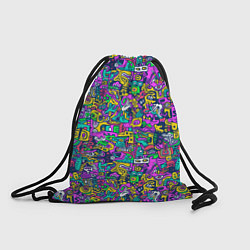 Рюкзак-мешок Паттерн с монстриками, цвет: 3D-принт