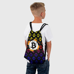 Рюкзак-мешок Bitcoin binance, цвет: 3D-принт — фото 2