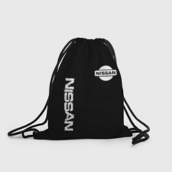 Рюкзак-мешок Nissan logo white auto, цвет: 3D-принт