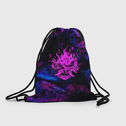 Рюкзак-мешок Cyberpunk неоновые краски, цвет: 3D-принт