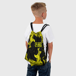 Рюкзак-мешок PUBG жёлтый огонь, цвет: 3D-принт — фото 2