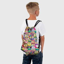 Рюкзак-мешок Мультяшные совы, цвет: 3D-принт — фото 2