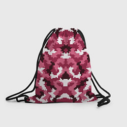 Рюкзак-мешок Розовые пиксели камуфляж, цвет: 3D-принт