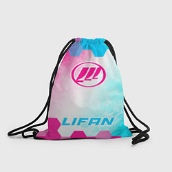 Рюкзак-мешок Lifan neon gradient style по-центру, цвет: 3D-принт