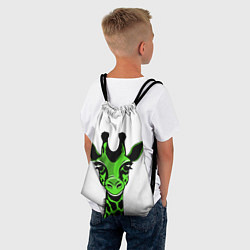 Рюкзак-мешок Зеленый жираф, цвет: 3D-принт — фото 2