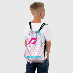 Рюкзак-мешок Need for Speed neon gradient style по-центру, цвет: 3D-принт — фото 2