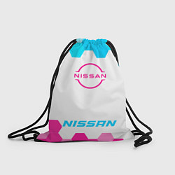 Рюкзак-мешок Nissan neon gradient style по-центру, цвет: 3D-принт