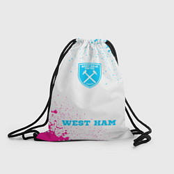 Мешок для обуви West Ham neon gradient style по-центру