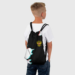 Рюкзак-мешок Герб глитч краски, цвет: 3D-принт — фото 2