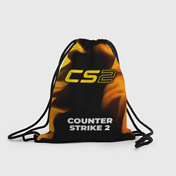 Рюкзак-мешок Counter Strike 2 - gold gradient по-центру, цвет: 3D-принт
