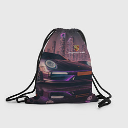 Рюкзак-мешок Porshe neon city, цвет: 3D-принт