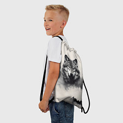 Рюкзак-мешок Голова серого волка, цвет: 3D-принт — фото 2