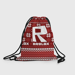 Рюкзак-мешок Новогодний свитер ugly Roblox, цвет: 3D-принт