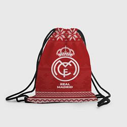 Рюкзак-мешок Новогодний Real Madrid, цвет: 3D-принт
