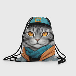 Рюкзак-мешок Городской кот, цвет: 3D-принт