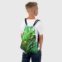 Рюкзак-мешок Зелёная абстракция, цвет: 3D-принт — фото 2