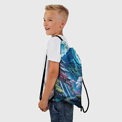 Рюкзак-мешок Пейзаж Японии и горы, цвет: 3D-принт — фото 2