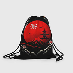 Мешок для обуви Japan red black nature