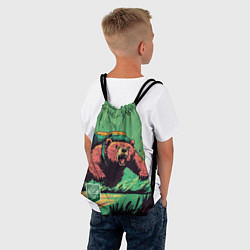 Рюкзак-мешок Русский медведь атакует, цвет: 3D-принт — фото 2