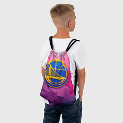 Рюкзак-мешок Голден Стэйт Уорриорз в розовом, цвет: 3D-принт — фото 2