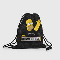 Рюкзак-мешок Heavy metal Гомер симпсон, цвет: 3D-принт
