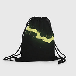 Мешок для обуви Желтая трещина на черном