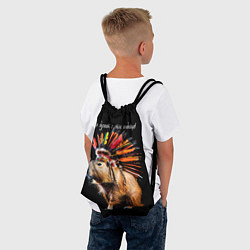 Рюкзак-мешок Все дуреют с этих индейцев, цвет: 3D-принт — фото 2