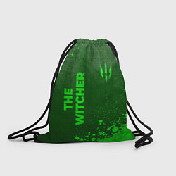 Рюкзак-мешок The Witcher - green gradient вертикально, цвет: 3D-принт