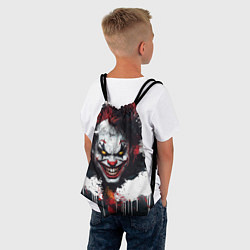 Рюкзак-мешок Голова Джокера бело-черный стиль, цвет: 3D-принт — фото 2