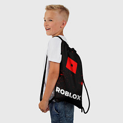 Рюкзак-мешок Roblox - red gradient по-центру, цвет: 3D-принт — фото 2