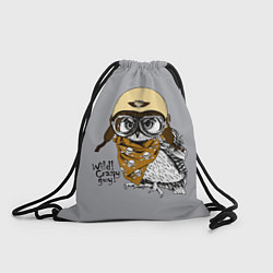 Рюкзак-мешок Owl - wild crazy guy, цвет: 3D-принт