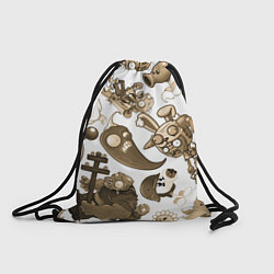 Мешок для обуви Растения против зомби в бежевых тонах